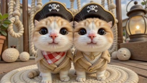 超萌海盗橘猫