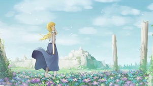 花海从中女孩