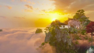古风黄昏云海
