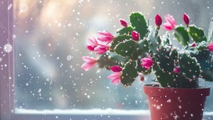 冬雪仙人掌
