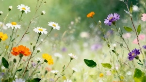 护眼花草树木带鱼屏