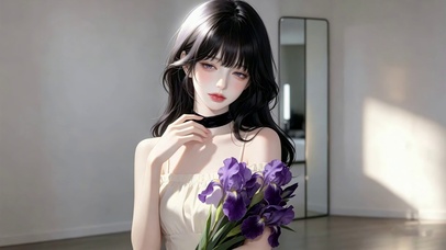 纯欲光影里的鸢尾香