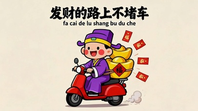 发财路上不堵车（12月发财）