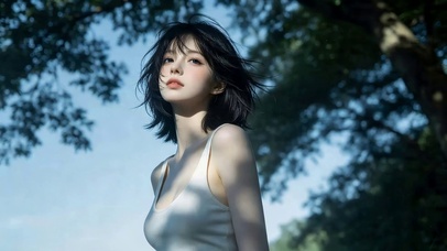 可爱清纯短发女孩