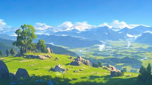 广阔高山草原