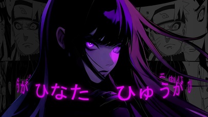 暗黑日向雏田紫瞳御姐冷眸凝视