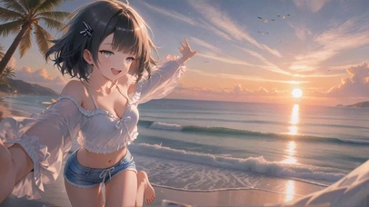 海边纯欲少女