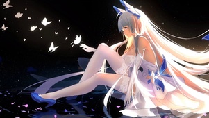 星空下女孩