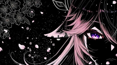 暗黑樱花粉发动漫美少女