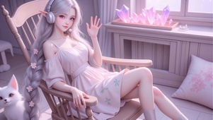 秀丽音乐女孩高清4k
