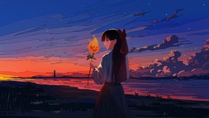 黄昏玫瑰少女