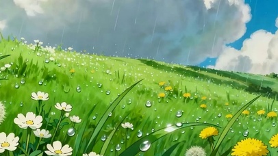 护眼白云树木带 鱼屏