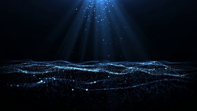 唯美蓝色荧光粒子