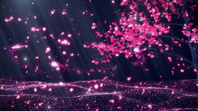 唯美红色粒子蝴蝶