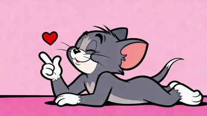 可爱情侣壁纸-汤姆猫