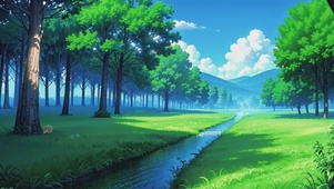 森林清澈小溪