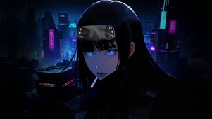 赛博木叶蓝瞳日向雏田特警