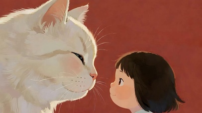 女孩与猫咪
