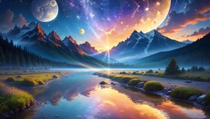唯美天空倒影
