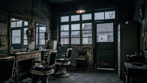 【雨景】怀旧理发店