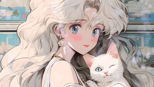 4K 猫咪与少女