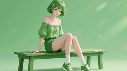 护眼二次元美女壁纸