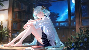 月夜书房二次元美少女今汐