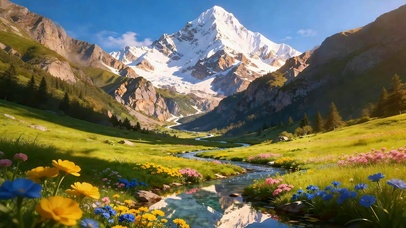 雪山花境