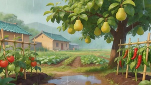雨天梨子树