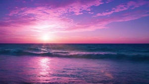 浪漫大海晚霞