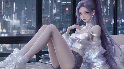 紫发高马尾卡莎