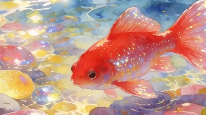 护眼 鱼群带鱼屏