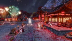 古风新春庭院