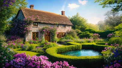 夏日花园小屋