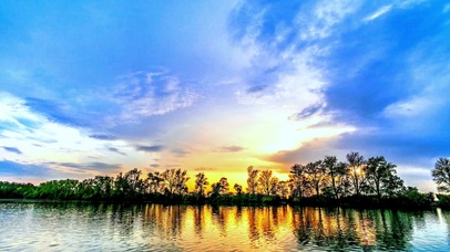 唯美晚霞流云4K