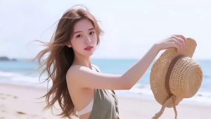 清纯沙滩美女