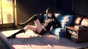 休息的女孩