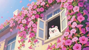 花花窗小熊