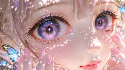 梦幻星河眼少女