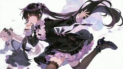 甜美紫裙少女