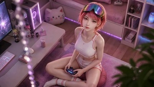 粉发甜酷电竞美少女佐娅