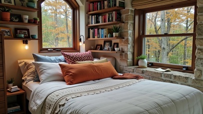 【雨景】林中的石屋