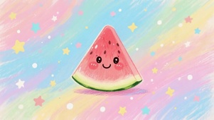 可爱西瓜插画