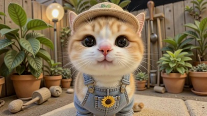可爱园艺橘猫庭院日常