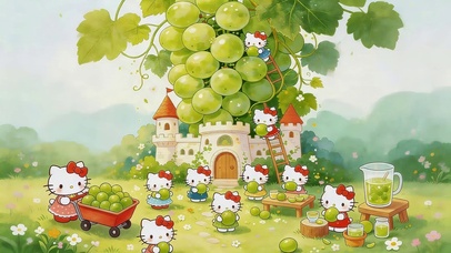 采摘葡萄的猫咪