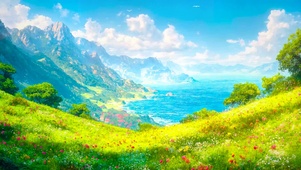 湖畔高山小花