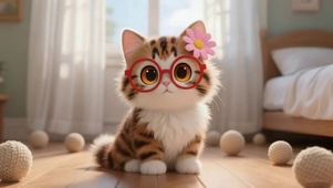 可爱豹纹猫咪