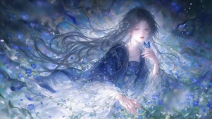 克莱因蓝花藤深海幻蝶少女