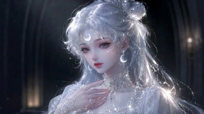 清冷闪钻月神美少女