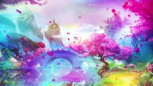 小桥流水桃花(无限循环)